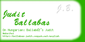 judit ballabas business card